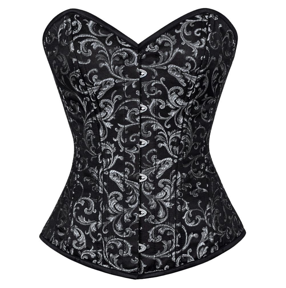 Abraham Overbust Waist Trainers Brocade Corset
