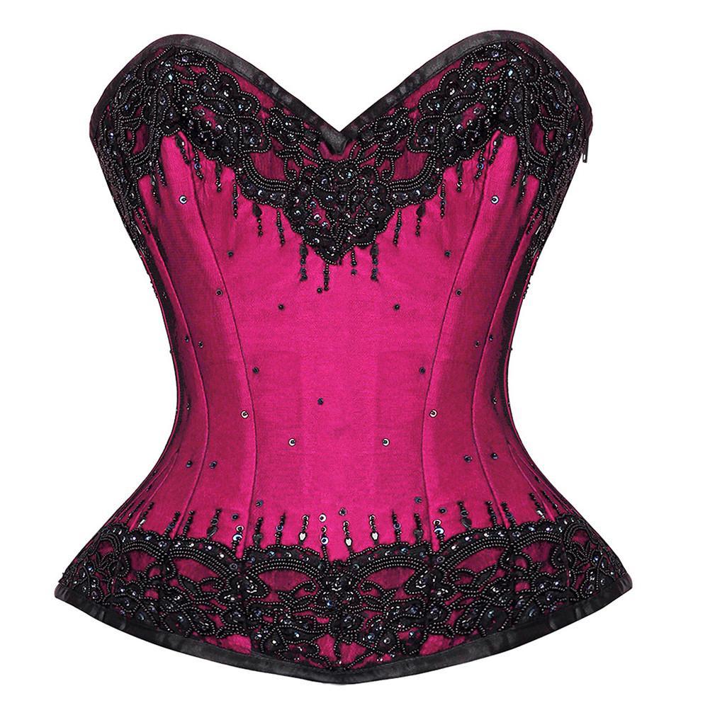 Adoniia Overbust Embroidered Lace Overlay Couture Corset