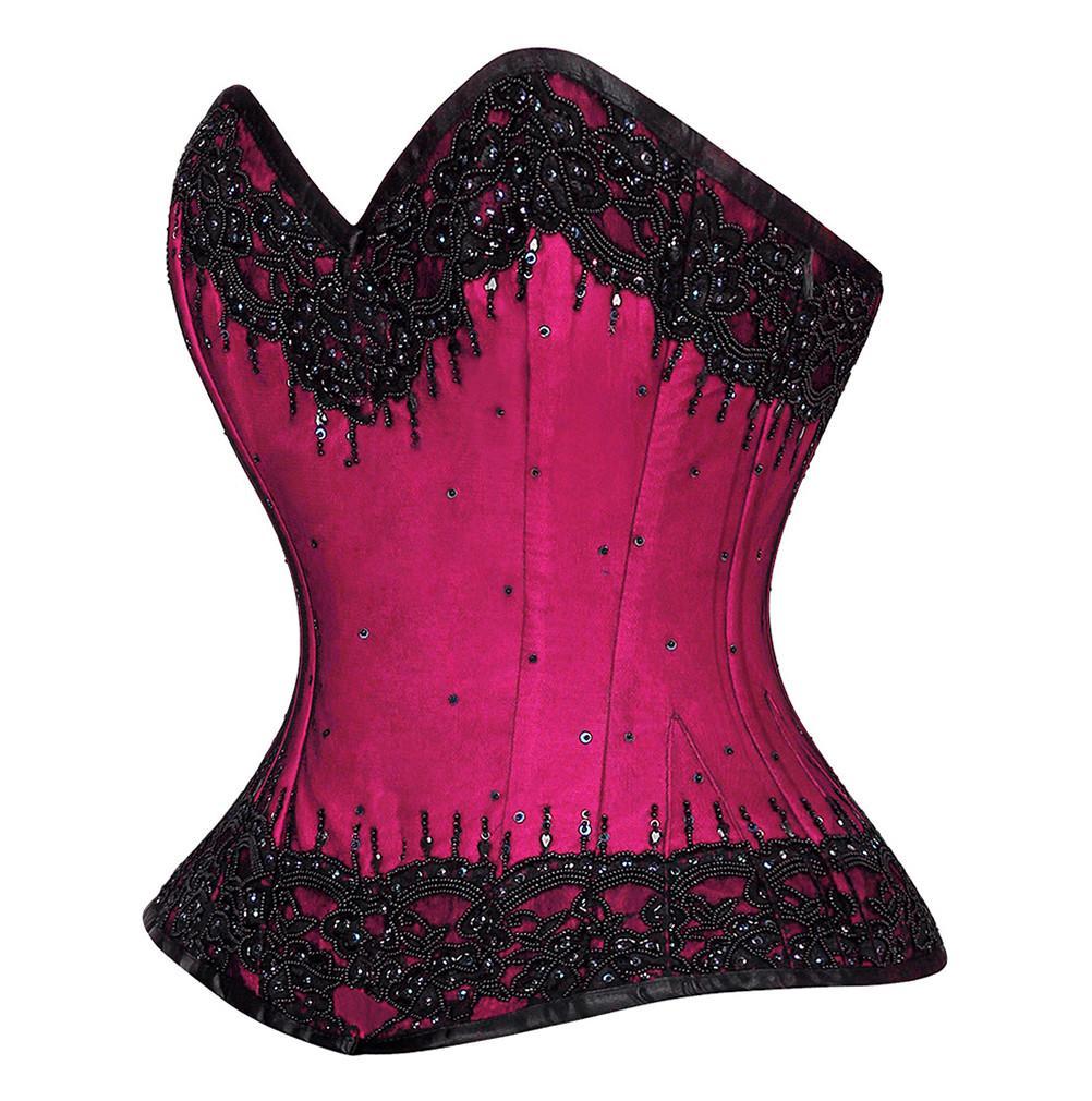 Adoniia Overbust Embroidered Lace Overlay Couture Corset