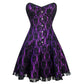 Izzie Gothic Purple Lace Overlay Corset Dress