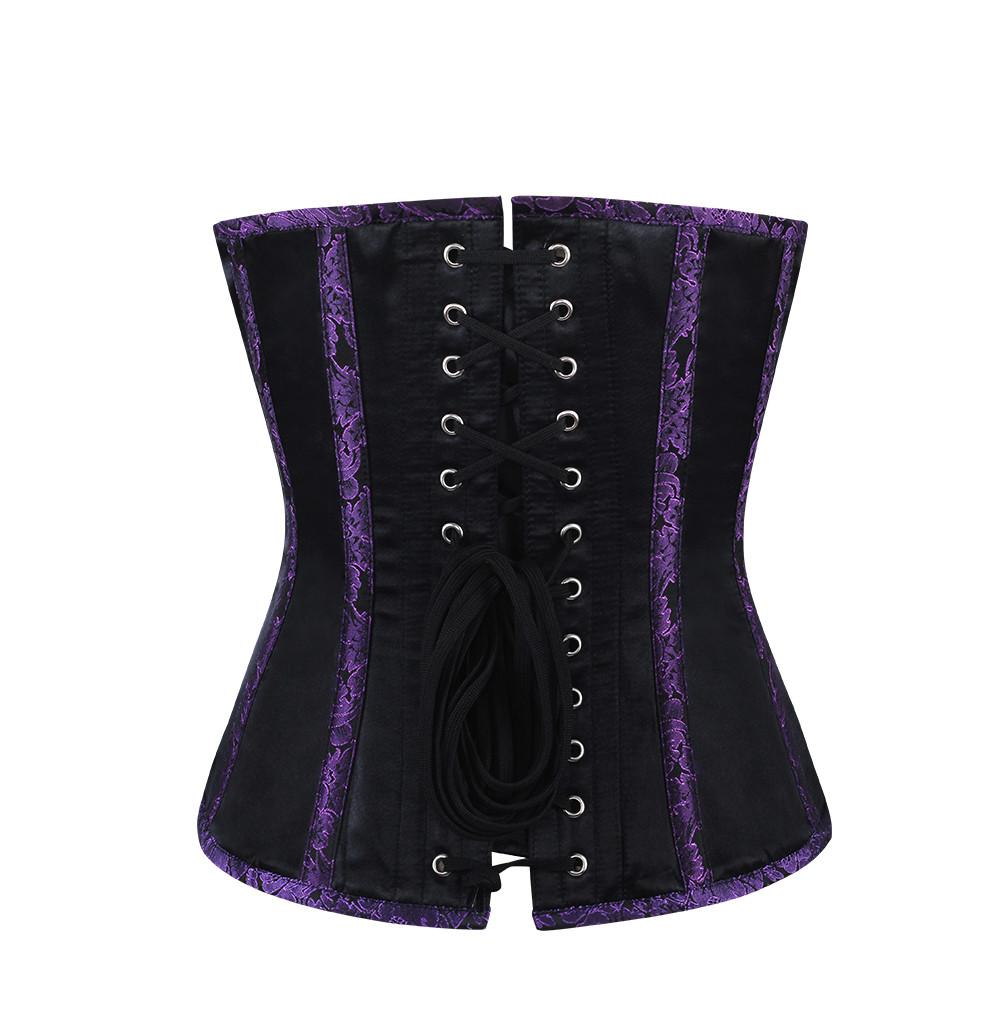 Jamiya Satin Overbust Steel Boned Corset