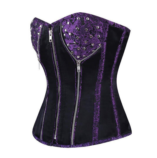 Jamiya Satin Overbust Steel Boned Corset