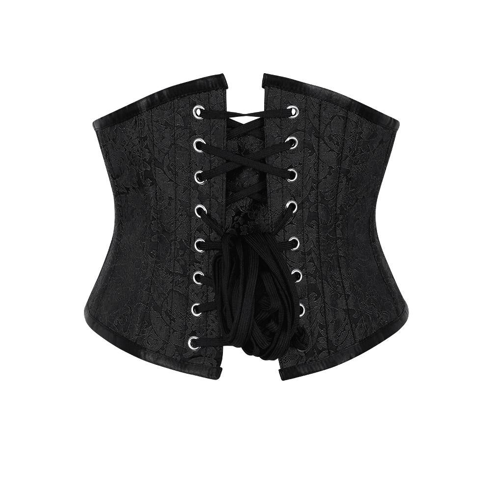 Holle Gothic Underbust Black Brocade Corset