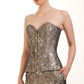 Phrysia Brocade Overbust Steel Boned Corset