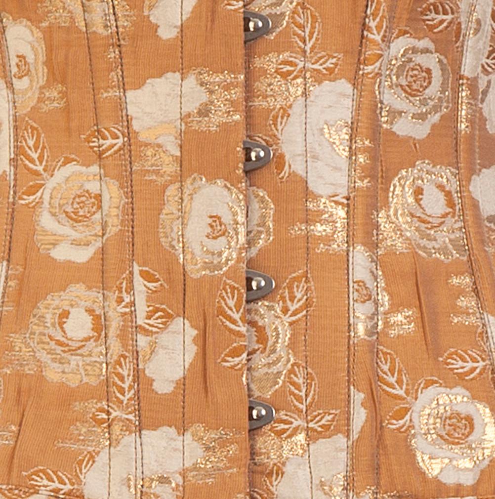 Delbin Overbust Steel Boned Brocade Corset