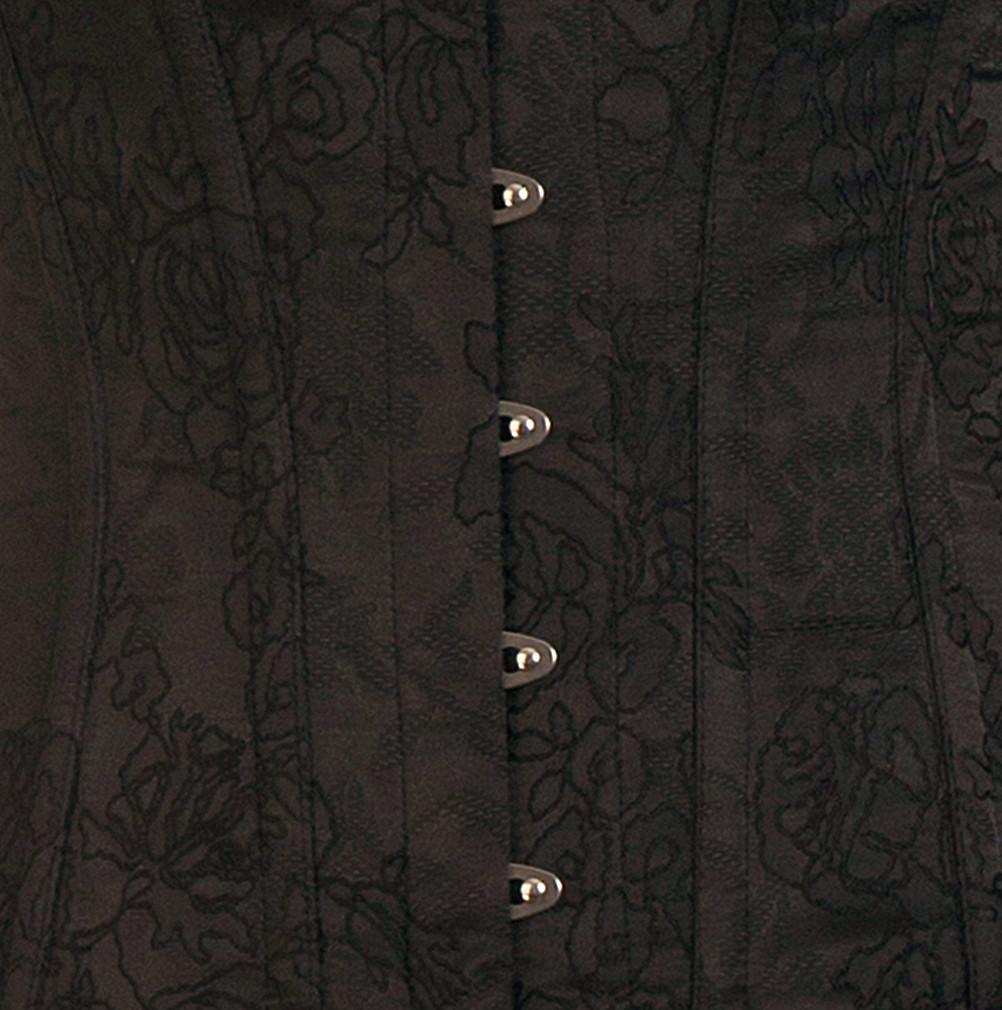 Marilda Brocade Overbust Black Corset