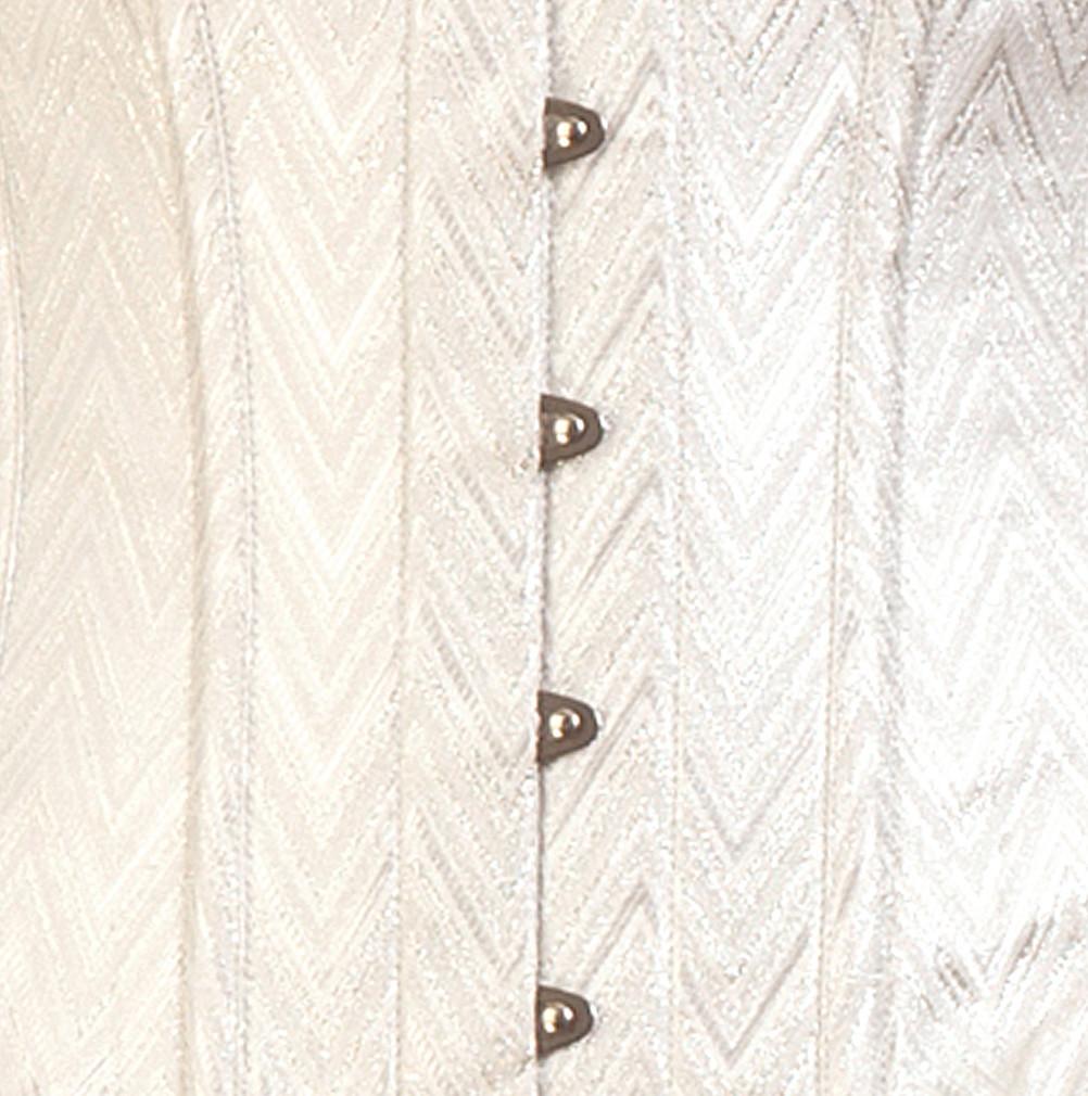 Aindriu Brocade Silver Overbust Corset