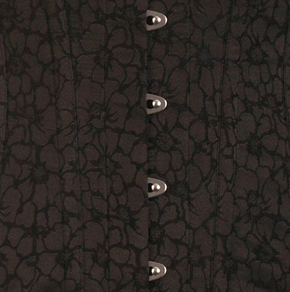 Nortia Black Brocade Overbust Corset