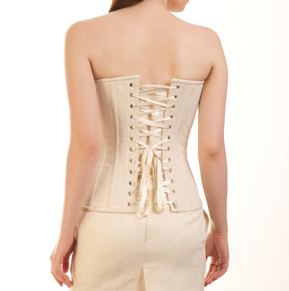Furina Brocade Ivory Plus Size Corset