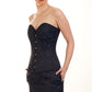 Aineas Brocade Blue Overbust Corset