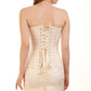 Norvin Brocade Plus Size Ivory Overbust Corset