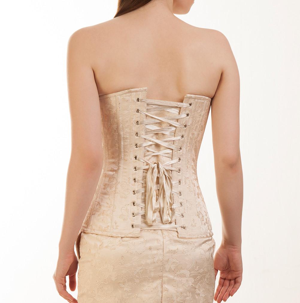 Hubert Brocade Overbust Steel Bone Corset