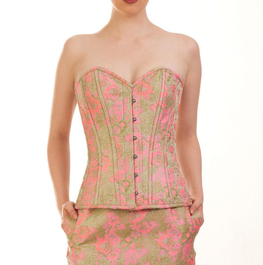 Ainslie Brocade Overbust Steel Corset