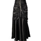 Jessie Steampunk Black Ruched Bustle Skirt