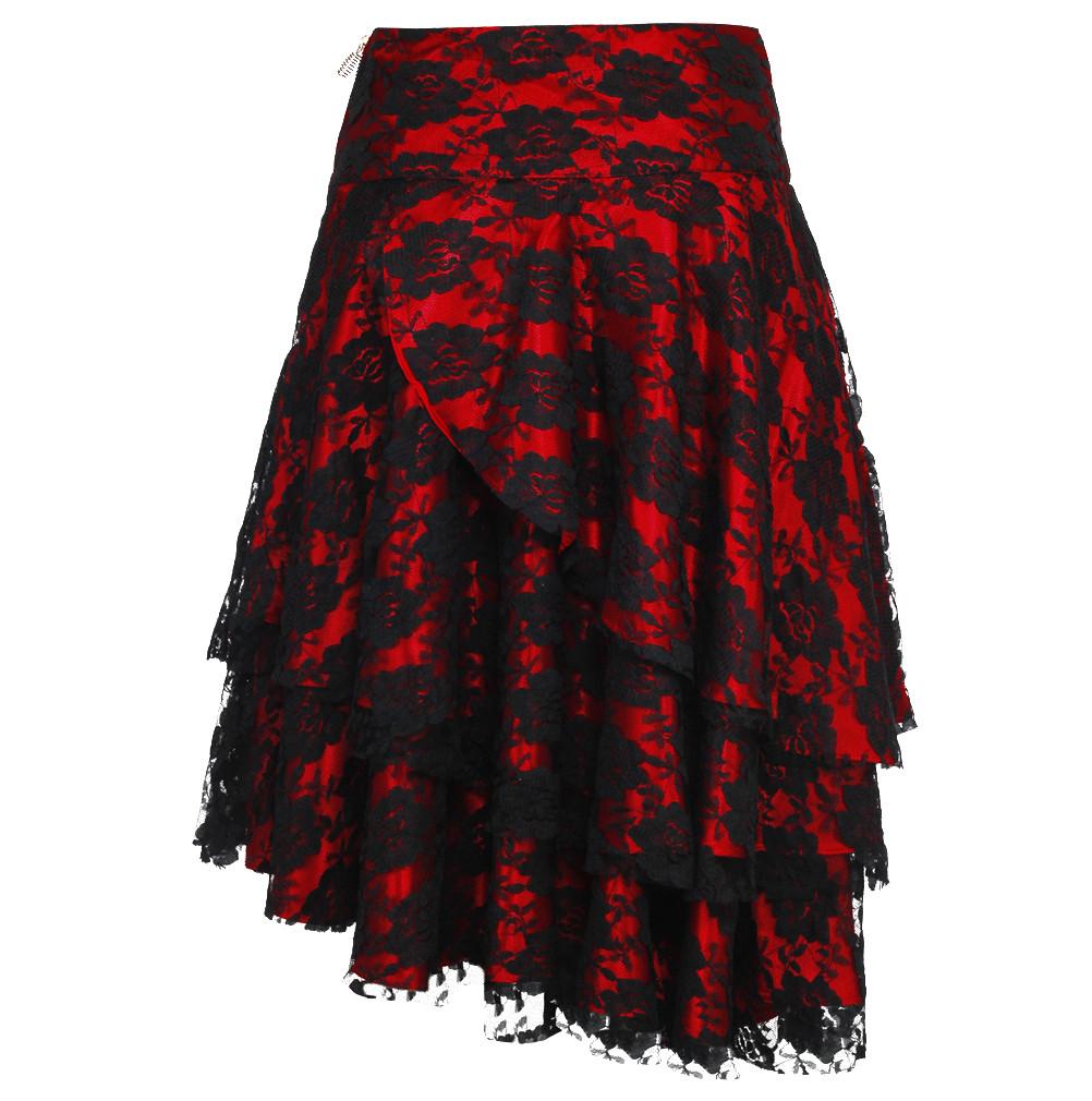 Sheena Red Gothic Skirt