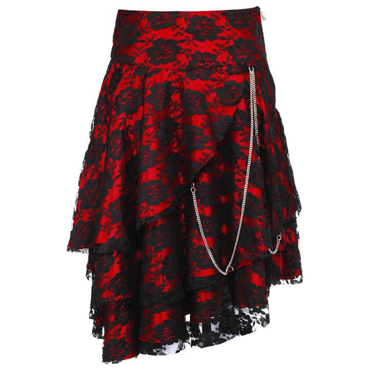 Sheena Red Gothic Skirt