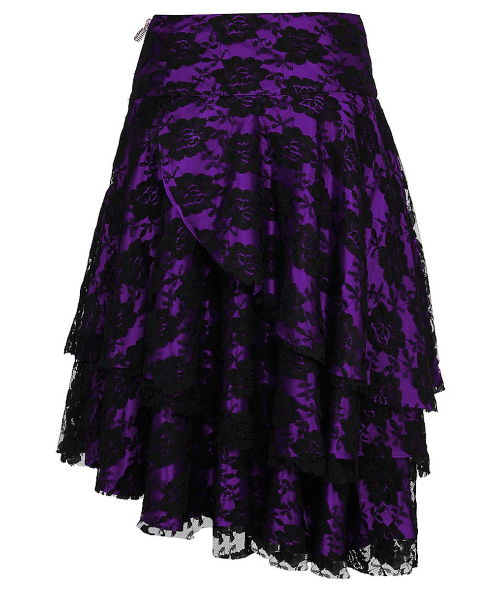 Anushka Gothic Lace Overlay Skirt