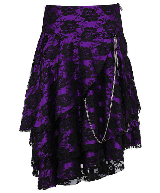 Anushka Gothic Lace Overlay Skirt