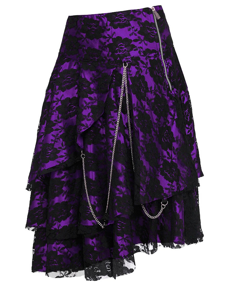 Anushka Gothic Lace Overlay Skirt