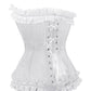 Marella Burlesque White Overbust Corset