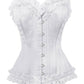 Marella Burlesque White Overbust Corset