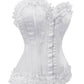 Marella Burlesque White Overbust Corset
