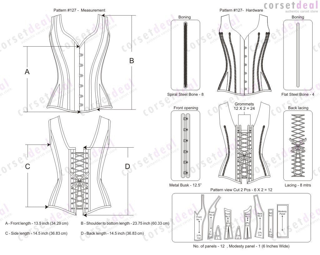 Roial Overbust Brown Steel Boned Corset