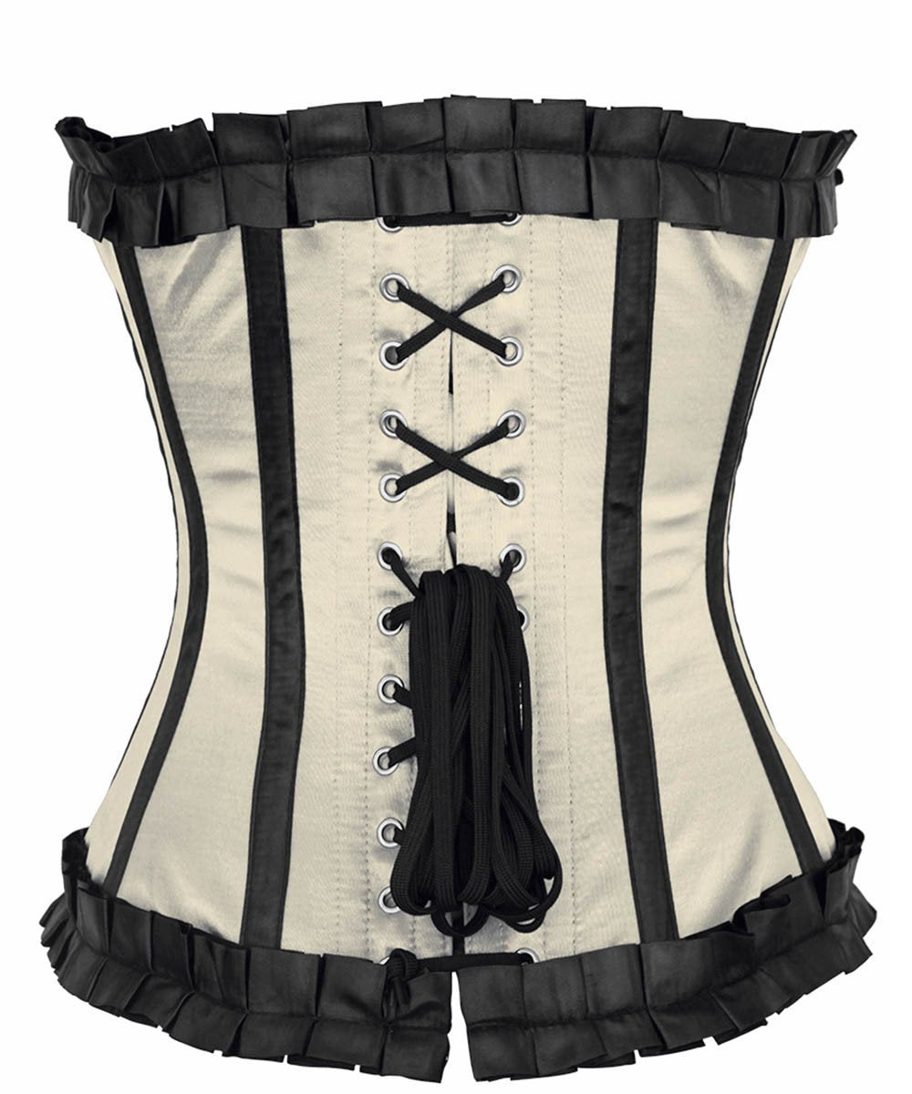 Quent Ivory Burlesque Overbust Corset