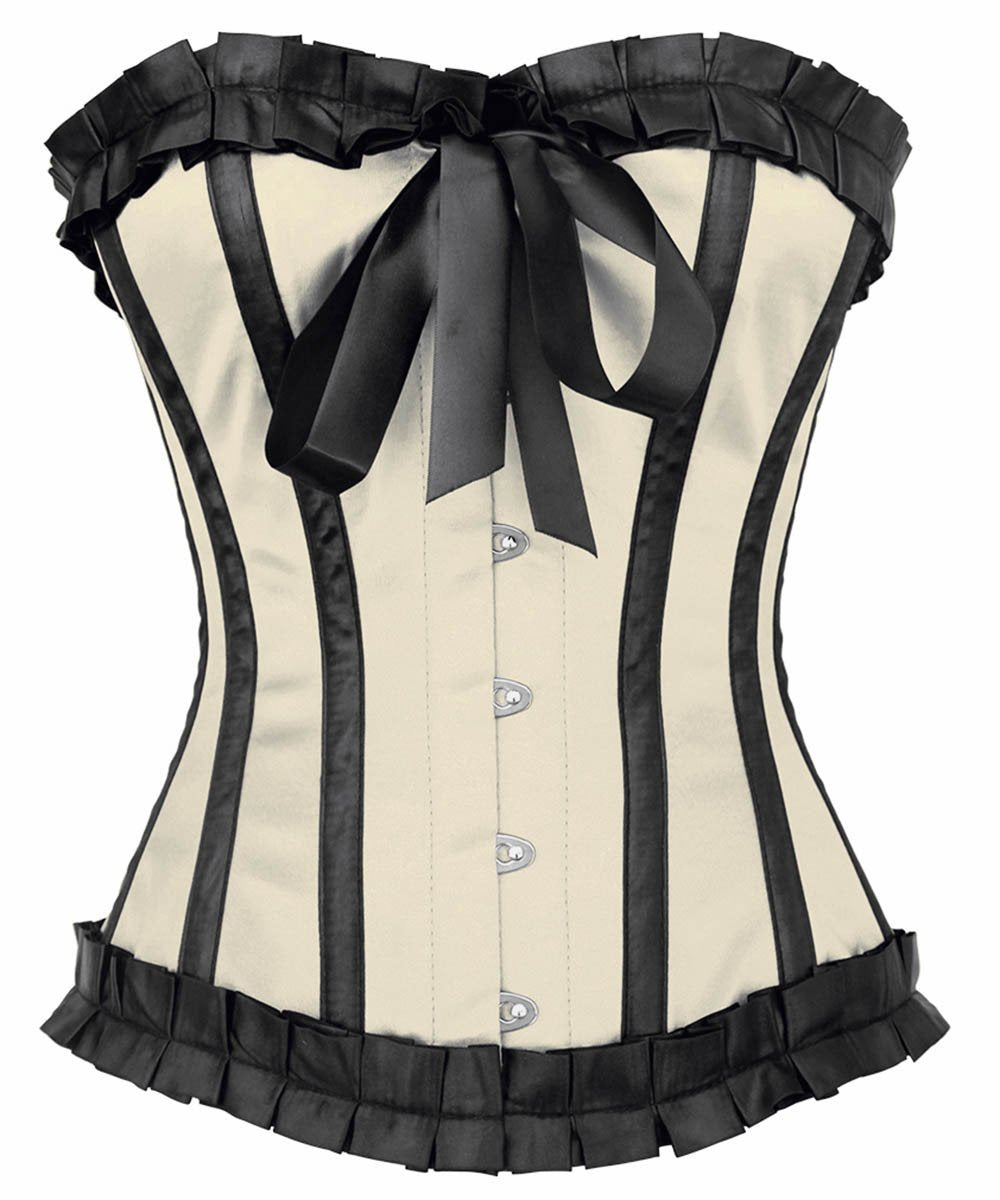 Quent Ivory Burlesque Overbust Corset