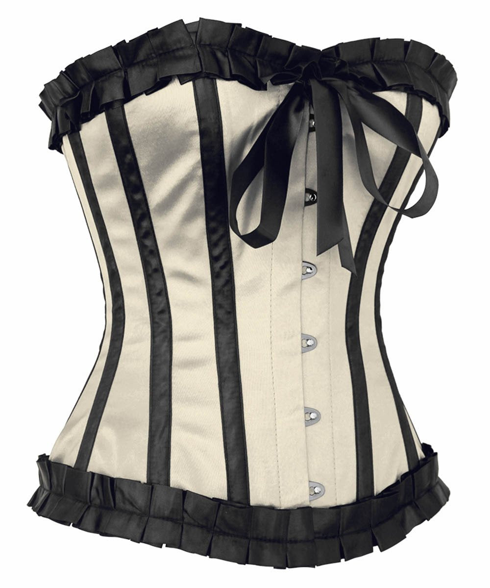 Quent Ivory Burlesque Overbust Corset