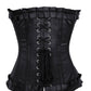 Rohais Burlesque Black Corset with Frill