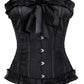 Rohais Burlesque Black Corset with Frill