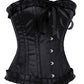 Rohais Burlesque Black Corset with Frill