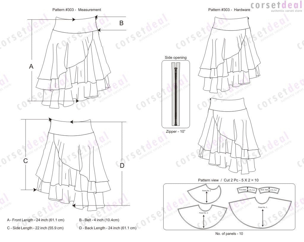 Anushka Gothic Lace Overlay Skirt