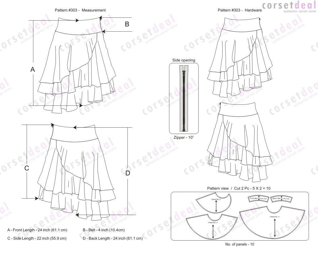 Aibne Gothic Black Lace Overlay Skirt