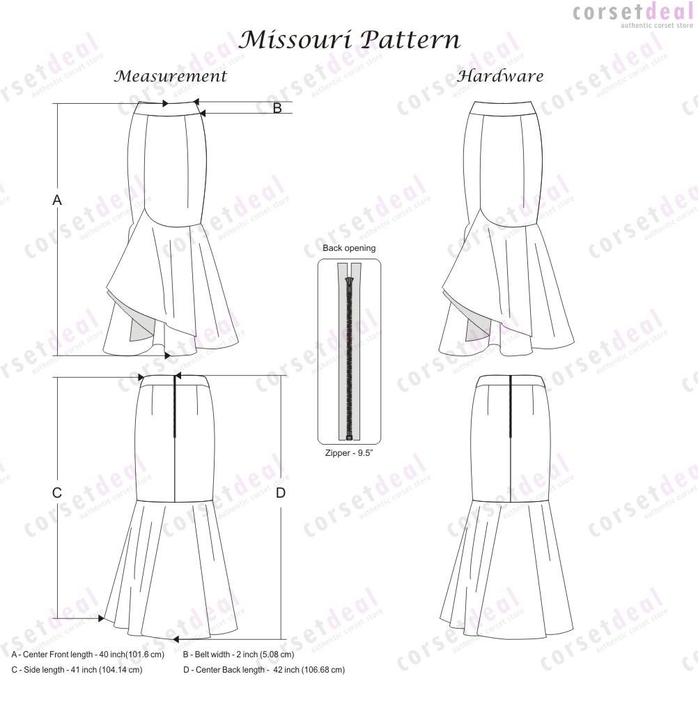 Haman Brown Steampunk Ruffle Skirt