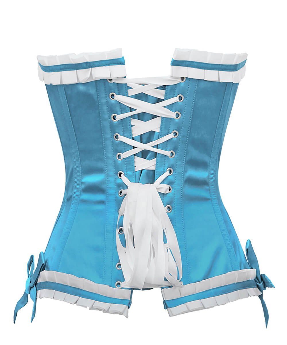 Terell Burlesque Turquoise Overbust Corset