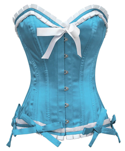 Terell Burlesque Turquoise Overbust Corset
