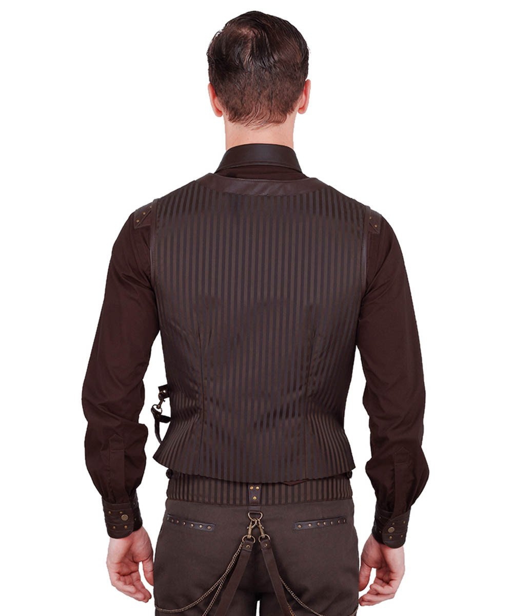 Keifer Steampunk Embroidered Men's Waist Coat