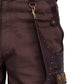 Emest Steampunk Men's Trouser in Brown Cotton