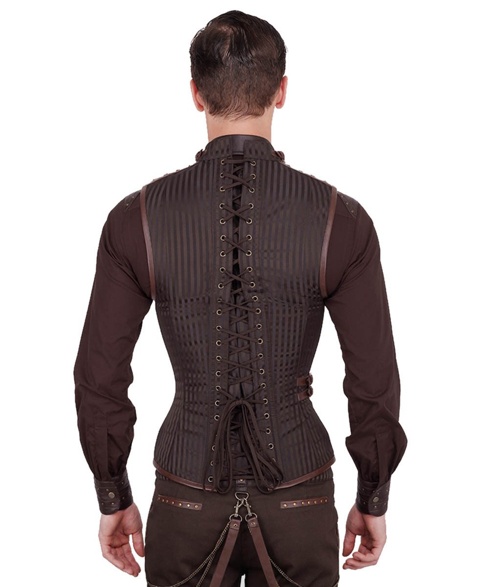 Dankmar Steampunk Men's Overchest Corset