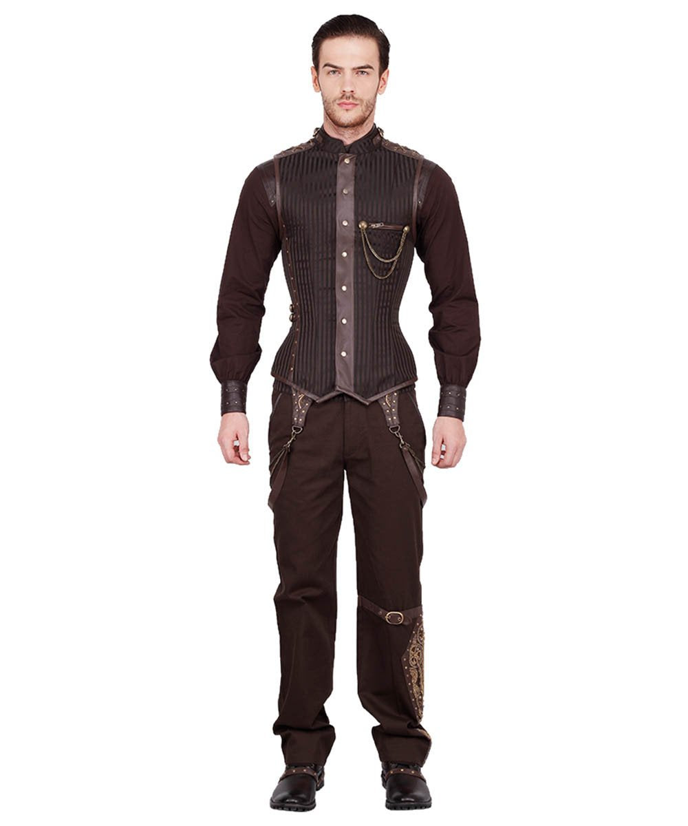 Dankmar Steampunk Men's Overchest Corset