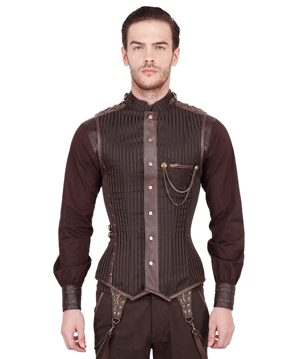 Dankmar Steampunk Men's Overchest Corset