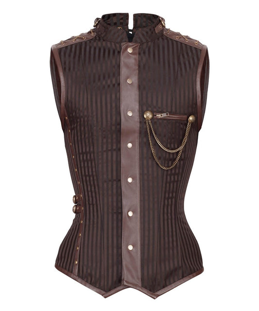 Dankmar Steampunk Men's Overchest Corset