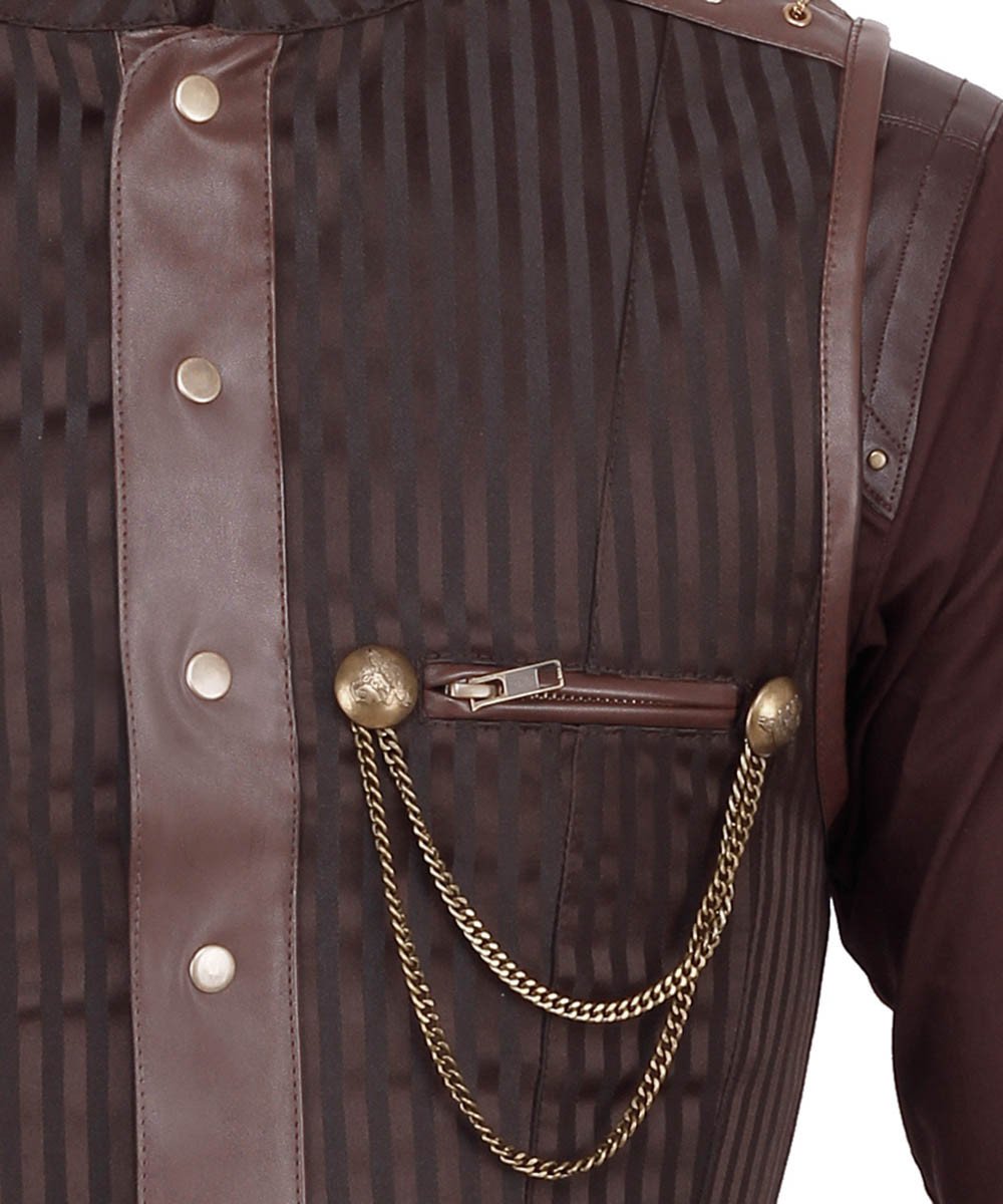 Dankmar Steampunk Men's Overchest Corset