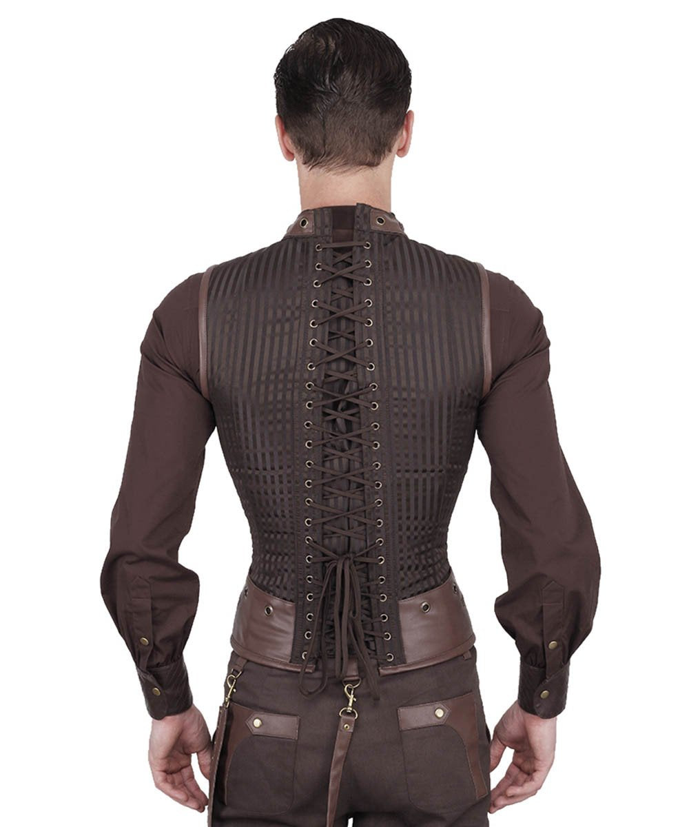 Detlef Steampunk Men's Overchest Corset