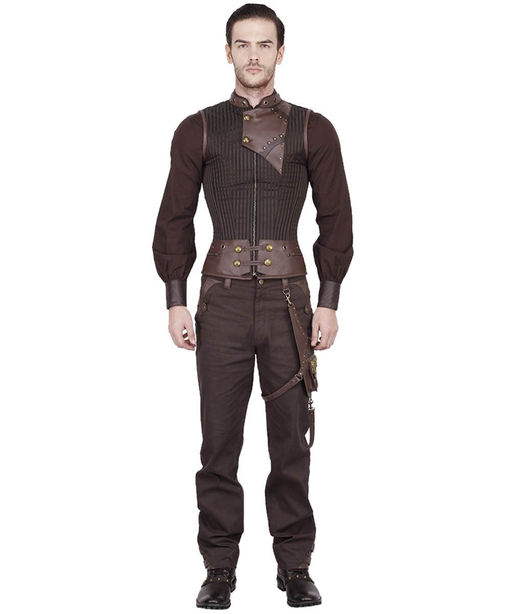 Detlef Steampunk Men's Overchest Corset