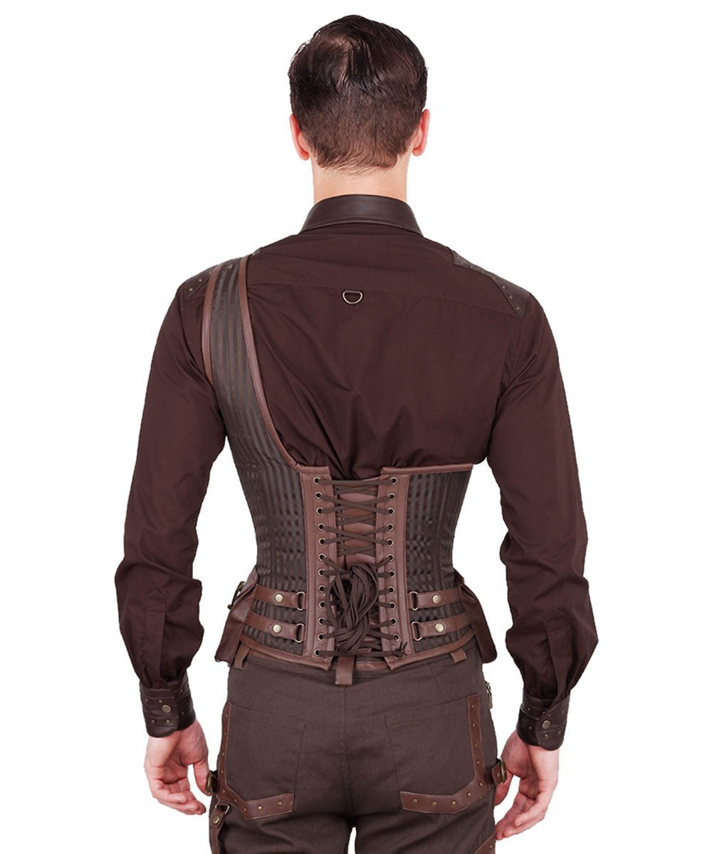 Dettmar Steampunk Men's Midchest Corset
