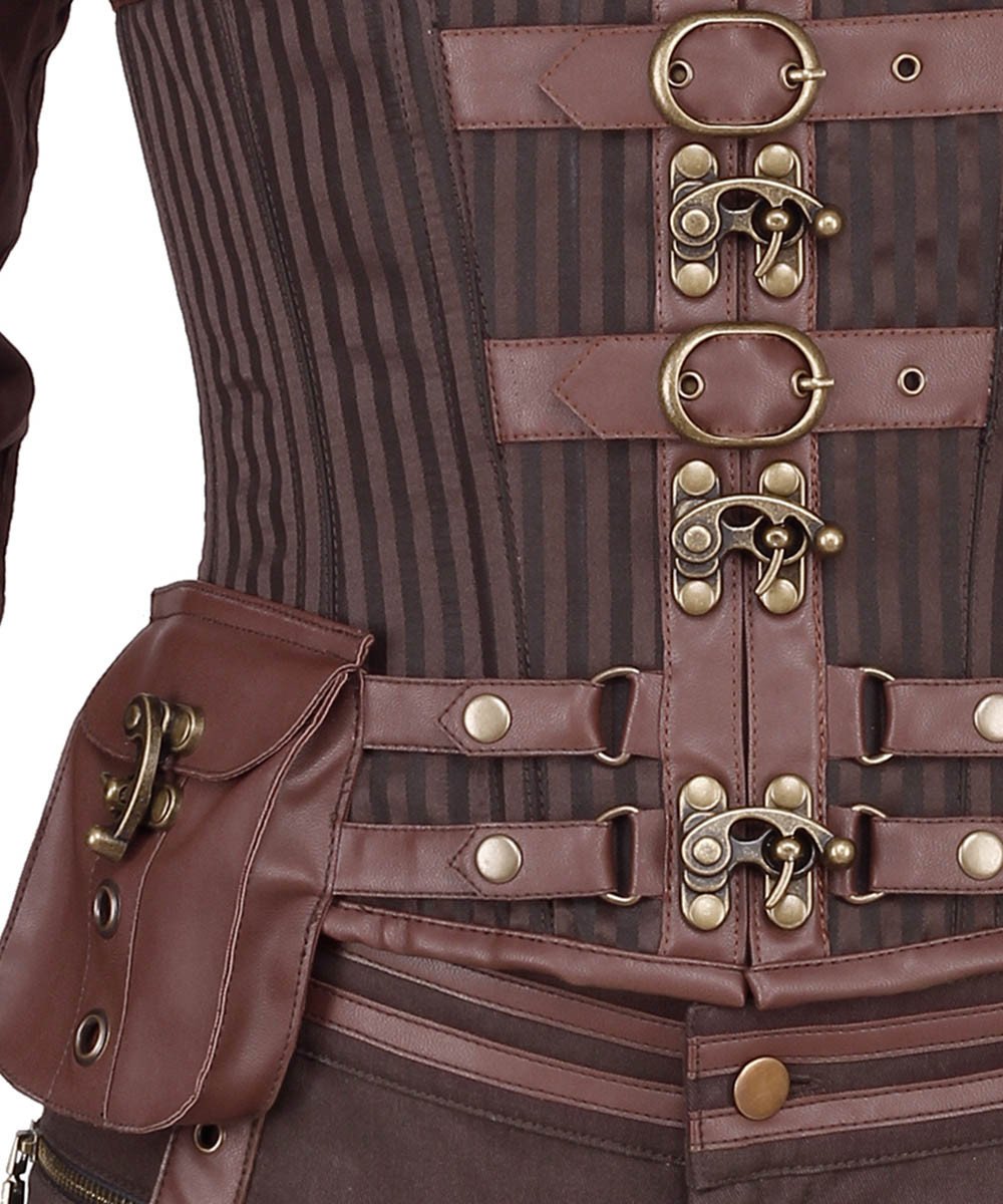 Dettmar Steampunk Men's Midchest Corset