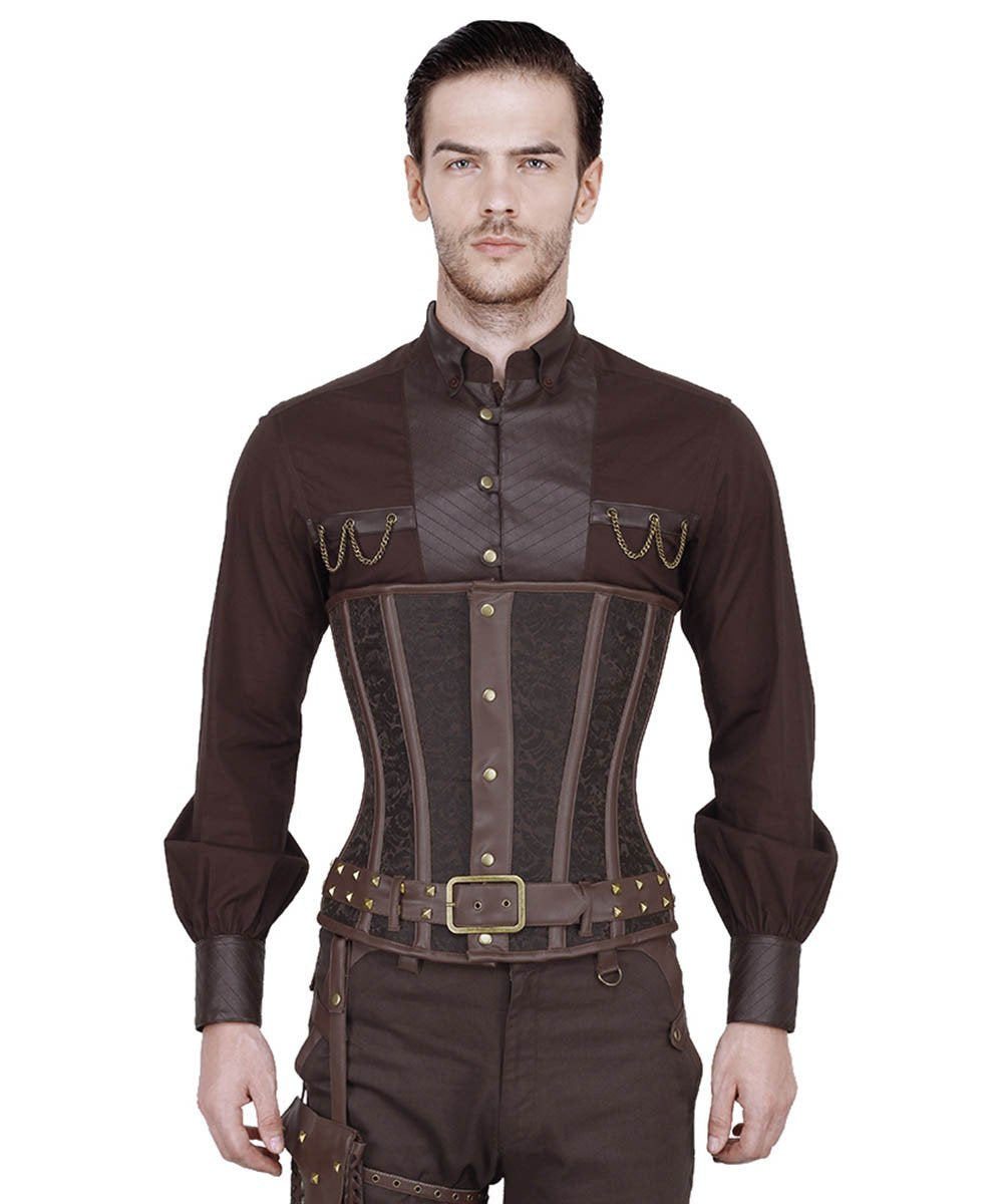 Eberwin Steampunk Men's Corset